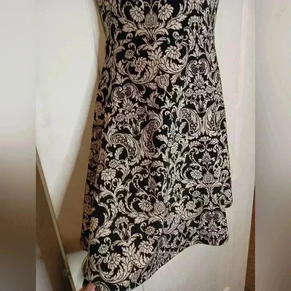 FOREVER 21 Black‎ Cream Whimsigoth Fairycore Midi Party S dress (#763)